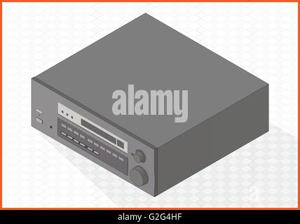 Blue ray flat isometric perspective Stock Vector