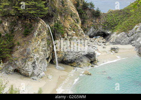 Julia Pfeifer Burns State Park on the Big Sur Coast in Central Coast California along California State Route 1 Stock Photo