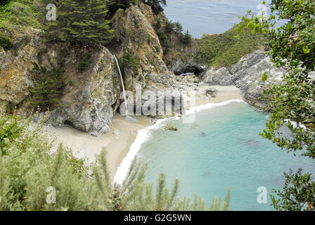 Julia Pfeifer Burns State Park on the Big Sur Coast in Central Coast California along California State Route 1 Stock Photo