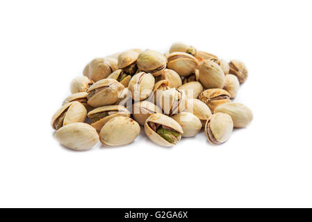 Pistachio nuts isolated on white Stock Photo
