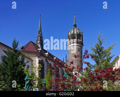Wittenberg Schlosskirche - Wittenberg, All Saints Church or Palatial Church Stock Photo