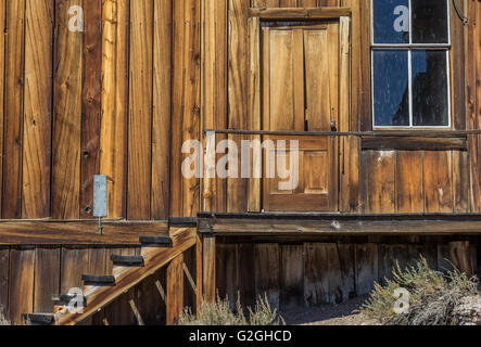 Entrance of an old house in Bodie, State Park, California, USA Stock Photo