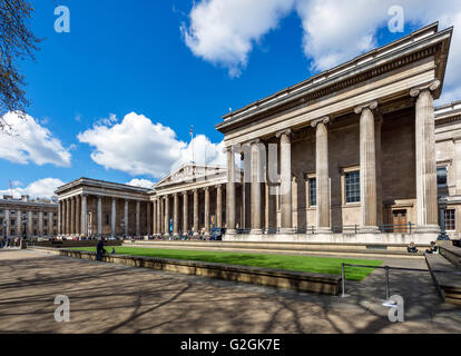 The Great Russell Street facade of the British Museum, Great Russell Street, Bloomsbury, London, England, UK Stock Photo