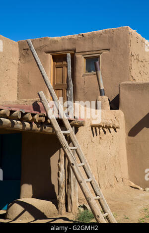 Taos Pueblo, UNESCO World Heritage Site, Pueblo Dates to 1000 AD, New Mexico, USA Stock Photo