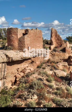 Hovenweep Castle, constructed between 1230 AD and 1275 AD, Hovenweep National Monument, Utah, USA Stock Photo