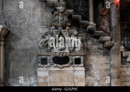 Detail from the interior. Trento Cathedral, 1212-1231. Trentino Alto Adige Italy. Stock Photo