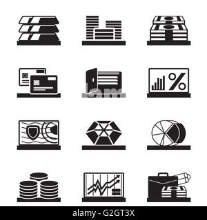 Financial assets, values and operations - vector illustration Stock Vector