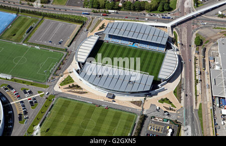 aerial view of Manchester City Football Academy, Etihad Stadium & Manchester Regional Centre, UK