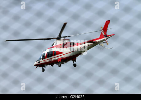 Vigili del Fuoco VF 80 Agusta A109 Power Helicopter on blue sky