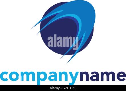 comet logo vector template Stock Vector