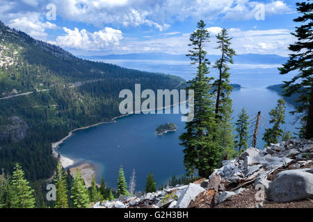 Emerald Bay Hiking, Lake Tahoe, California Stock Photo