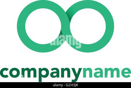 Infinite limitless symbol icon or logo design template. Corporate branding identity Stock Vector