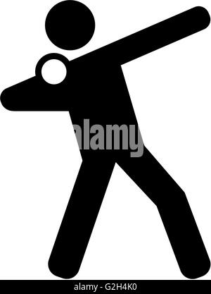 Shot put pictogram Stock Photo