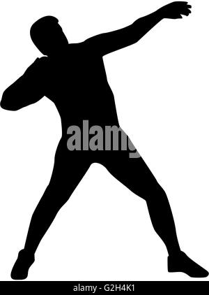 Shot put silhouette Stock Vector Art & Illustration, Vector Image ...