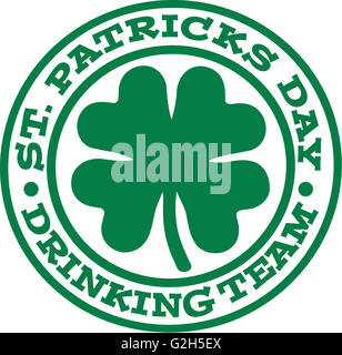 St. Patrick's Day badge with clover Stock Photo - Alamy