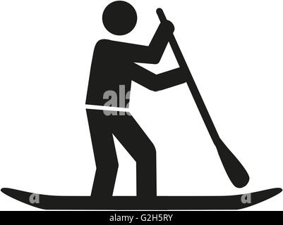 Stand up paddle pictogram Stock Photo