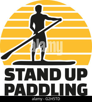 Stand up paddle icon Stock Photo