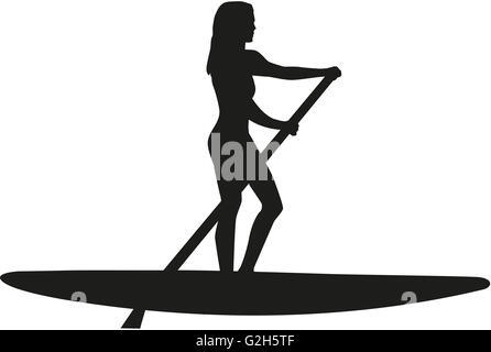 Stand up paddle woman Stock Photo