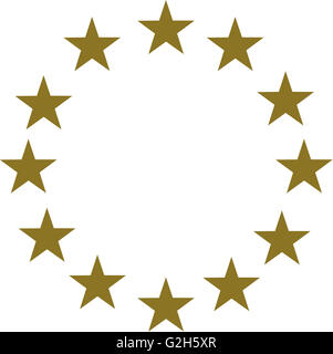 Gold stars in circle Stock Photo - Alamy