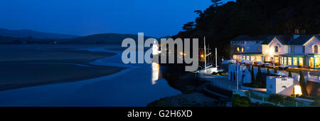 Portmeirion Village Hotel, Portmeirion, Gwynedd, dusk. Stock Photo