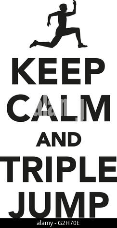 Keep calm and triple jump Stock Photo