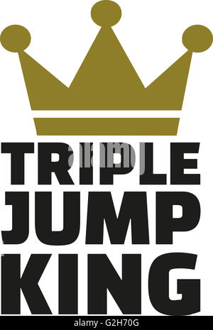 Triple jump king Dreisprung Stock Photo