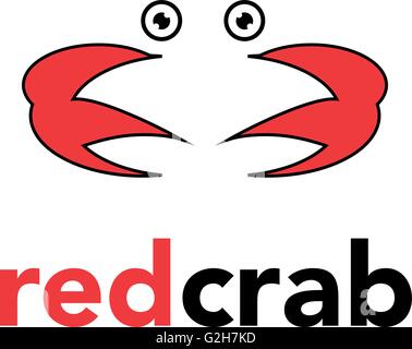Sea Food Logo red crab Template Design Vector Stock Vector