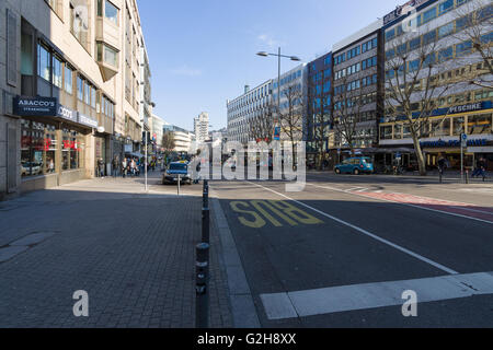 The streets of the city. Stuttgart is the capital and largest city of the state of Baden-Wuerttemberg. Stock Photo