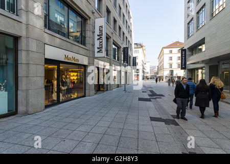 The streets of the city. Stuttgart is the capital and largest city of the state of Baden-Wuerttemberg. Stock Photo