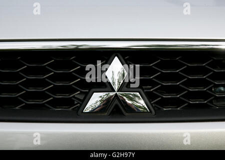 Mitsubishi cars on a dealer lot in Glen Burnie, Maryland on May 8, 2016. Stock Photo