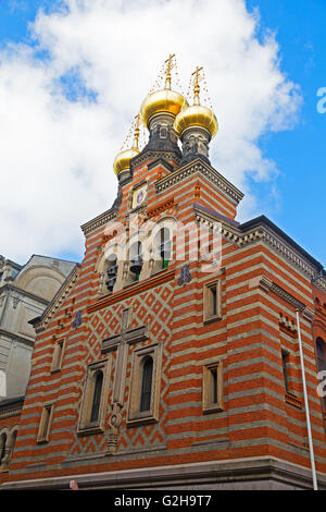 Facade of the Alexander Nevsky Church in Danish capital. Stock Photo