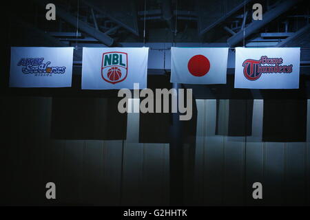 Ota-City General Gymnasium, Tokyo, Japan. 30th May, 2016. General view, MAY 30, 2016 - Basketball : National Basketball League 'NBL' Playoff FINALS 2015-2016 GAME 3 match between Toshiba Brave Thunders 88-73 AISIN SeaHorses Mikawa at Ota-City General Gymnasium, Tokyo, Japan. © Sho Tamura/AFLO SPORT/Alamy Live News Stock Photo