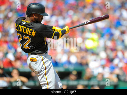 May 29, 2016: Pittsburgh Pirates center fielder Andrew McCutchen #22 during an MLB game between the Pittsburgh Pirates and the Texas Rangers at Globe Life Park in Arlington, TX Texas defeated Pittsburgh 6-2 Albert Pena/CSM Stock Photo