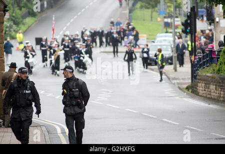 Melton Mowbray June 1st 2016 : Historical military as the ship's company HMS Quorn exercise their right to march through the town street for the first time in 10 years with their colours flying and bayonet’s fixed.   Credit: Clifford Norton/Alamy Live News Stock Photo