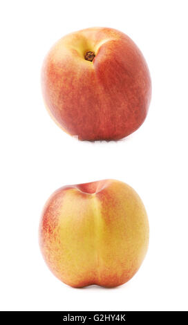 Single ripe nectarine isolated Stock Photo