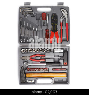 Set of tools over white isolated background Stock Photo