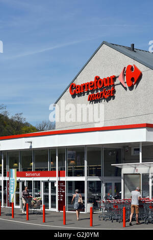 Carrefour market in Belgium Stock Photo