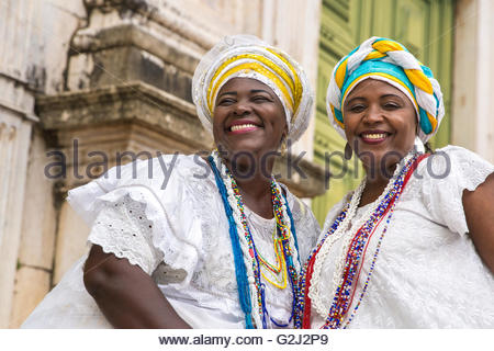 Women wearing traditional clothing, Salvador de Bahia, Brazil Stock ...