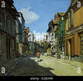 Claude Monet - Rue de la Bavole, Honfleur - Museum of Fine Arts, Boston Stock Photo