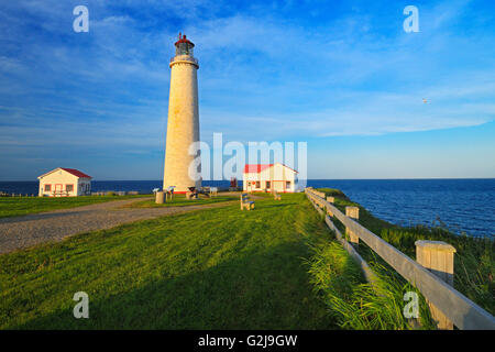 Tallest lighthgouse in Canada. Gulf of St. Lawrence Cap-des-rosiers Quebec Canada Stock Photo