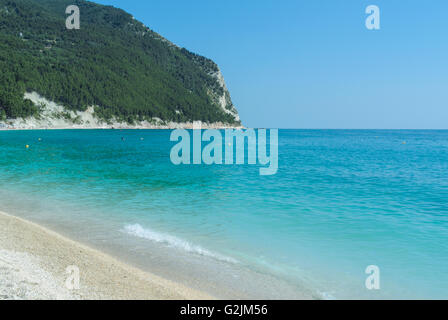 a view of conero beach in marche, italy Stock Photo