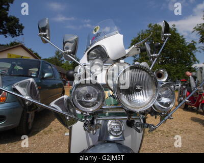 Vespas and Lambretta custom Scooters 1960s Stock Photo