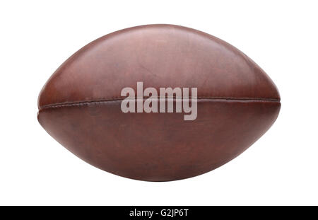 vintage american football ball isolated on white Stock Photo