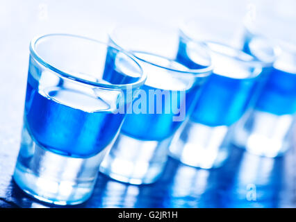 Alcogol drink in glass and on a table Stock Photo