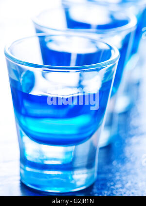 Alcogol drink in glass and on a table Stock Photo