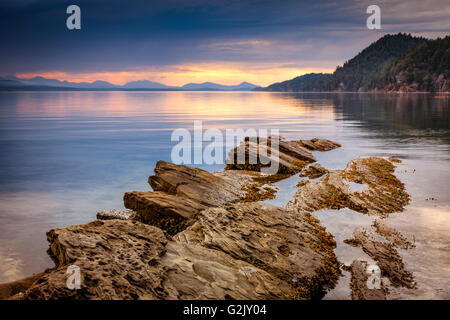 galiano montague harbour provincial marine island park alamy british columbia sunset canada