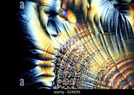 Artistic image of crystals of C vitamin, ascorbic acid. Stock Photo
