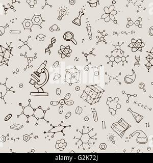 Seamless chemistry background Stock Vector
