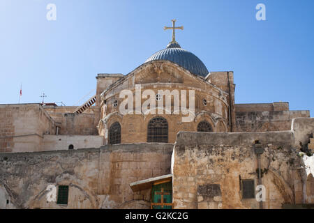 church in jerusalem in mid day blue sky Stock Photo