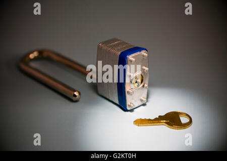 Padlock and Key Stock Photo